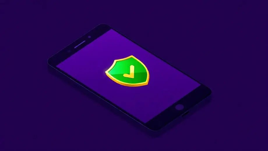 Android phone showing a security shield for safe APK installation